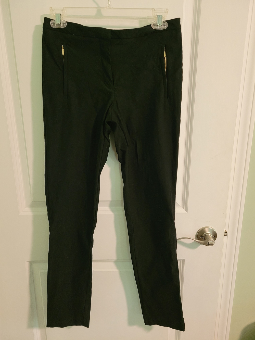 Calvin Klein Black Women's Trousers with Branded Waist Label